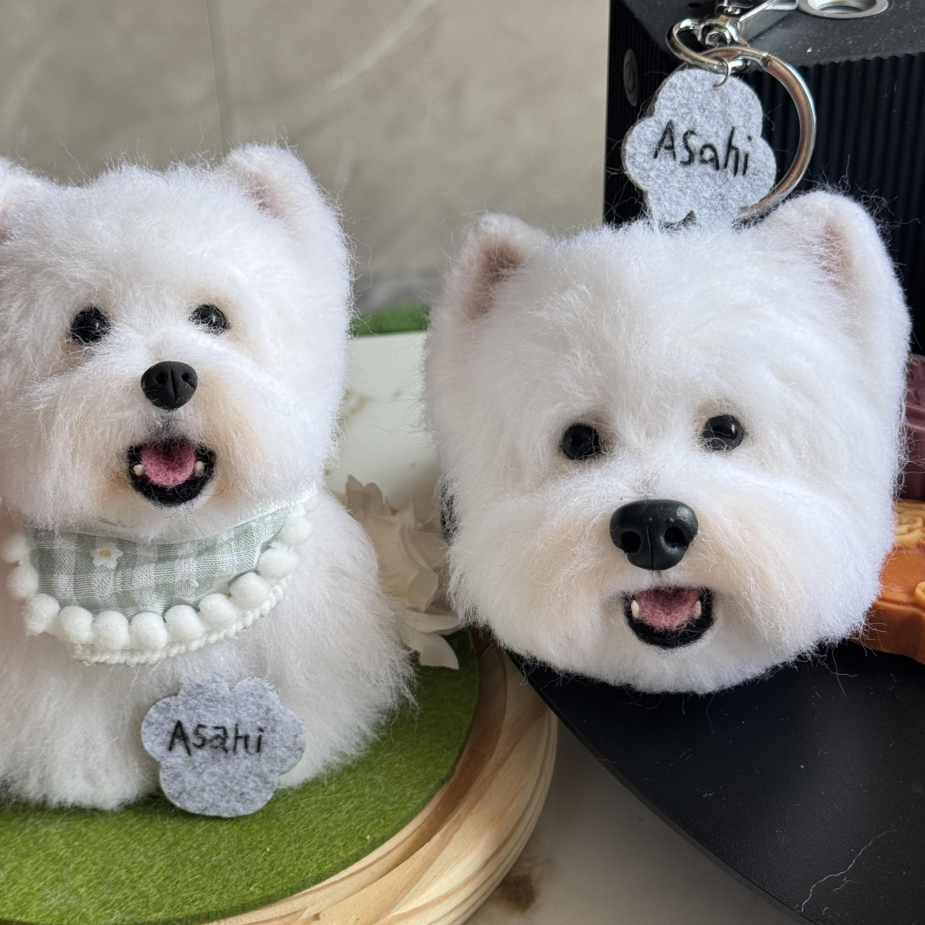 Custom Handmade Pet Head Keychain (8 -10cm)